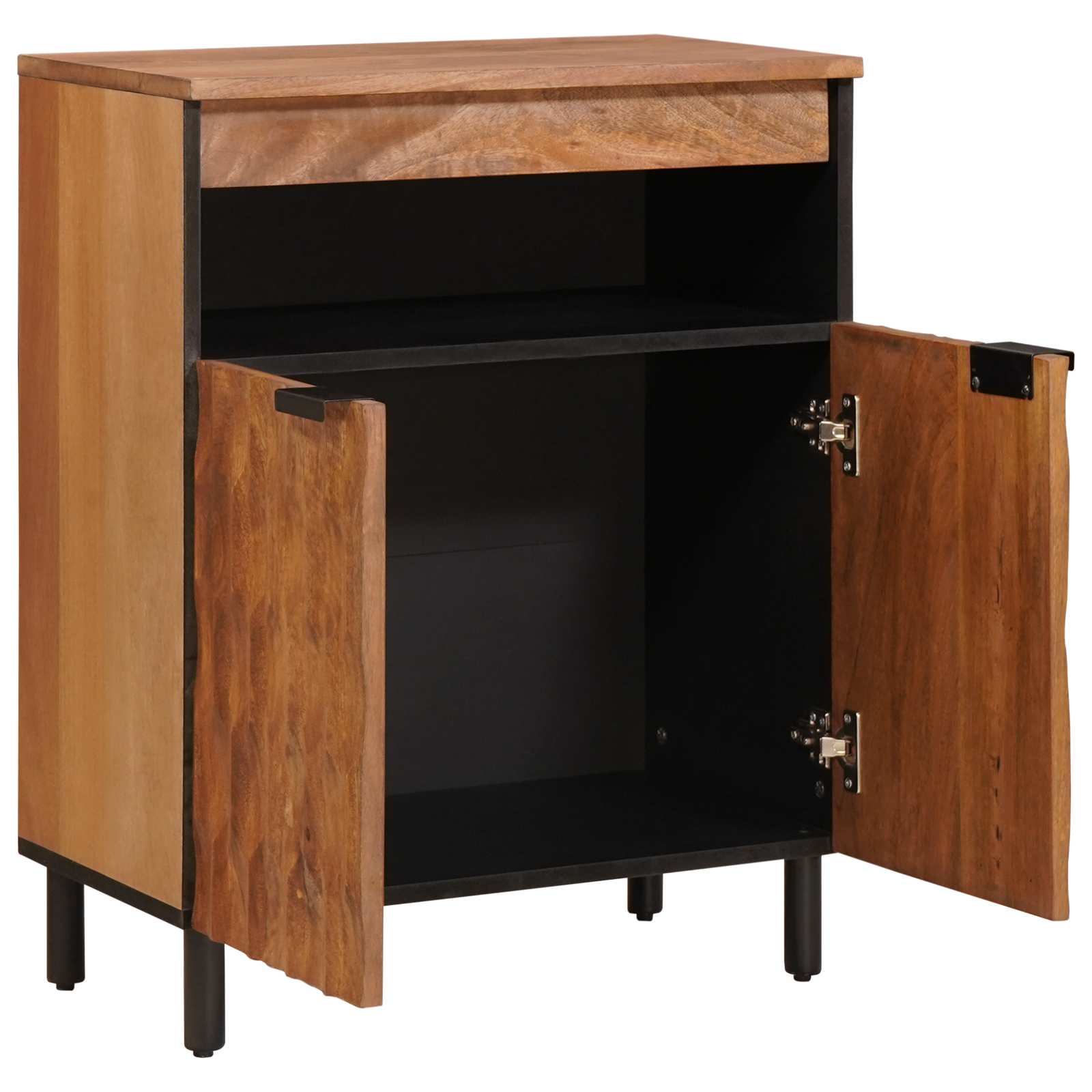 Sideboard mit Speicher Akazienbraune Oberfläche 60 x 33 x 75 cm