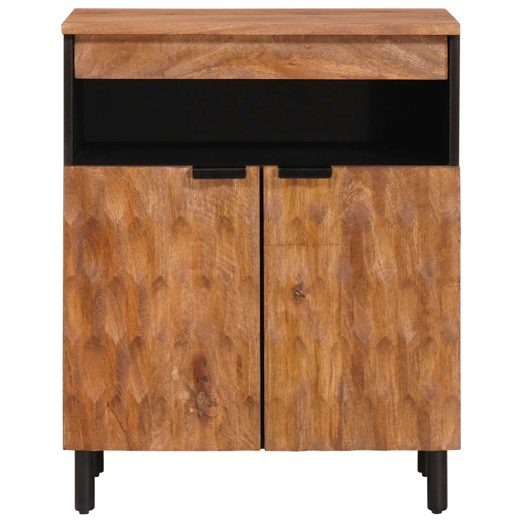 Sideboard mit Speicher Akazienbraune Oberfläche 60 x 33 x 75 cm
