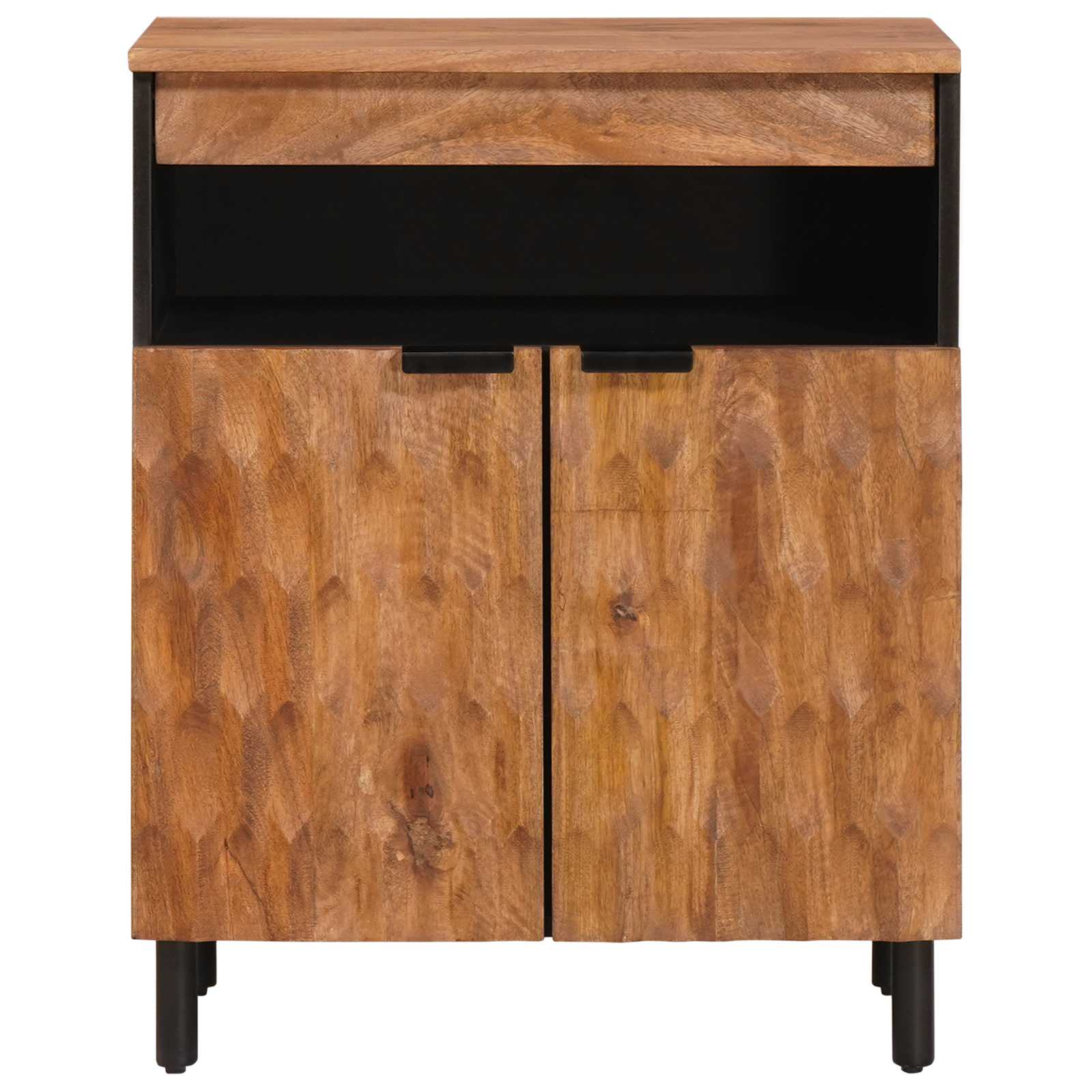 Sideboard mit Speicher Akazienbraune Oberfläche 60 x 33 x 75 cm