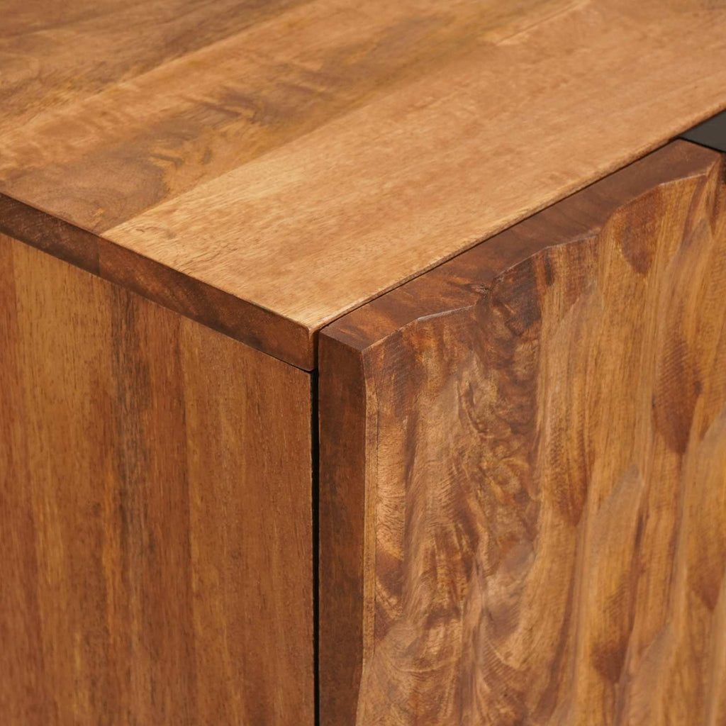 Sideboard mit Speicher Akazienbraune Oberfläche 60 x 33 x 75 cm