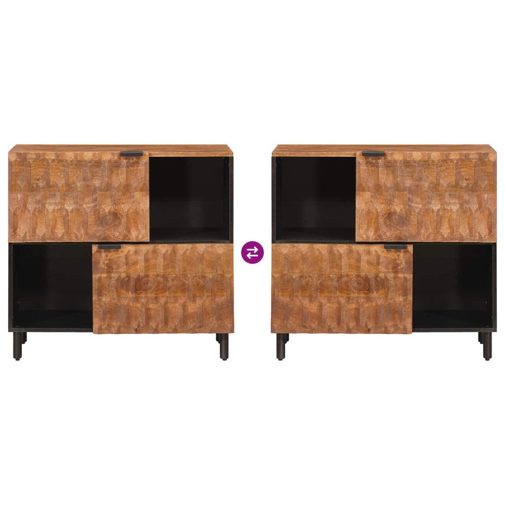 Sideboard mit Speicher Akazienbraune Oberfläche 80 x 33 x 75 cm