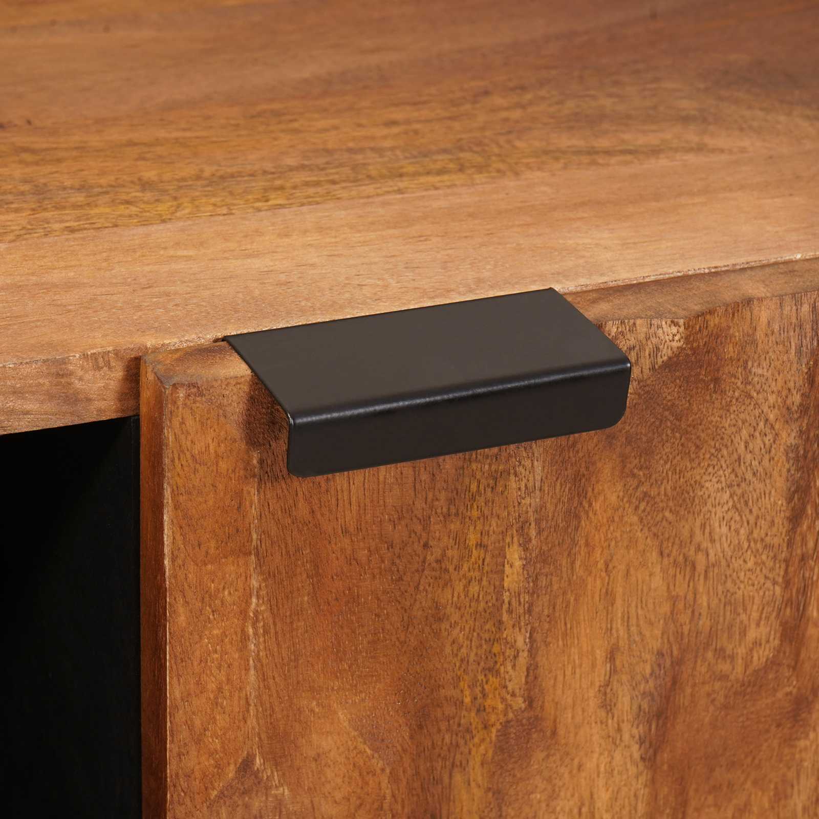 Sideboard mit Regal Akazienbraune Oberfläche 90 x 33 x 75 cm