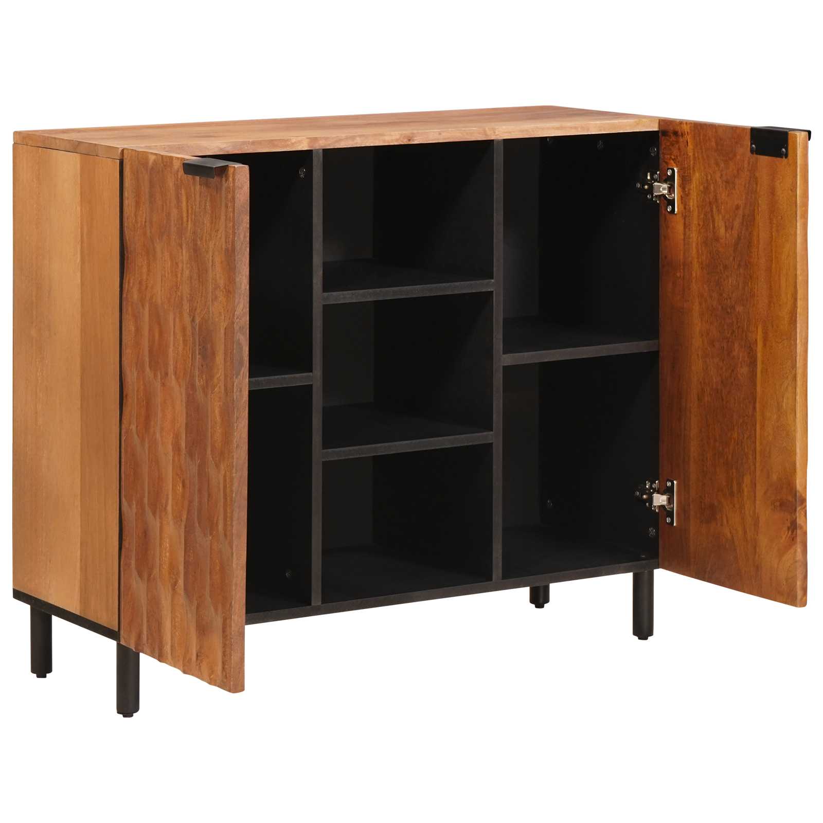 Sideboard mit Regal Akazienbraune Oberfläche 90 x 33 x 75 cm