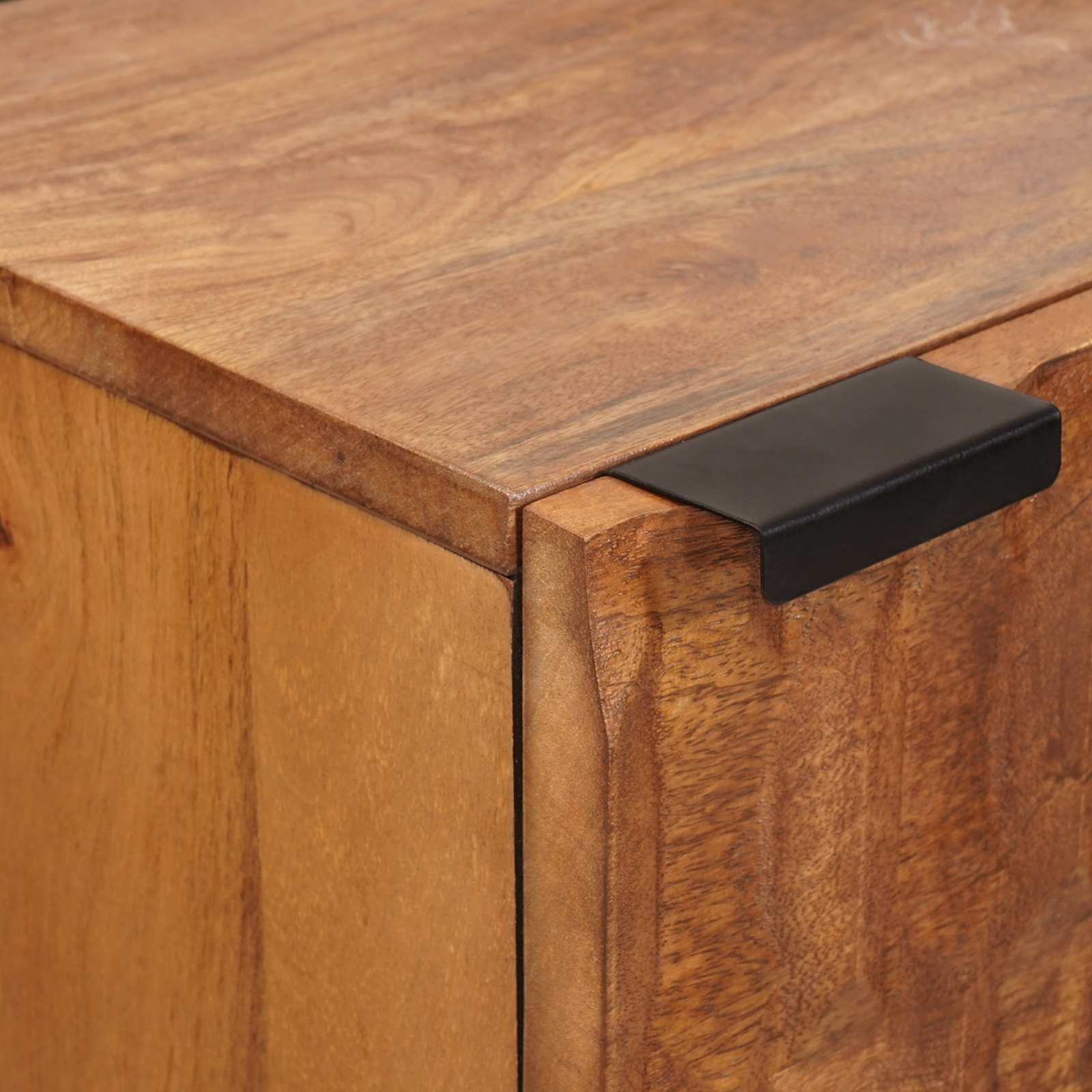 Highboard mit Tür Akazienbraune Oberfläche 40 x 33 x 110 cm