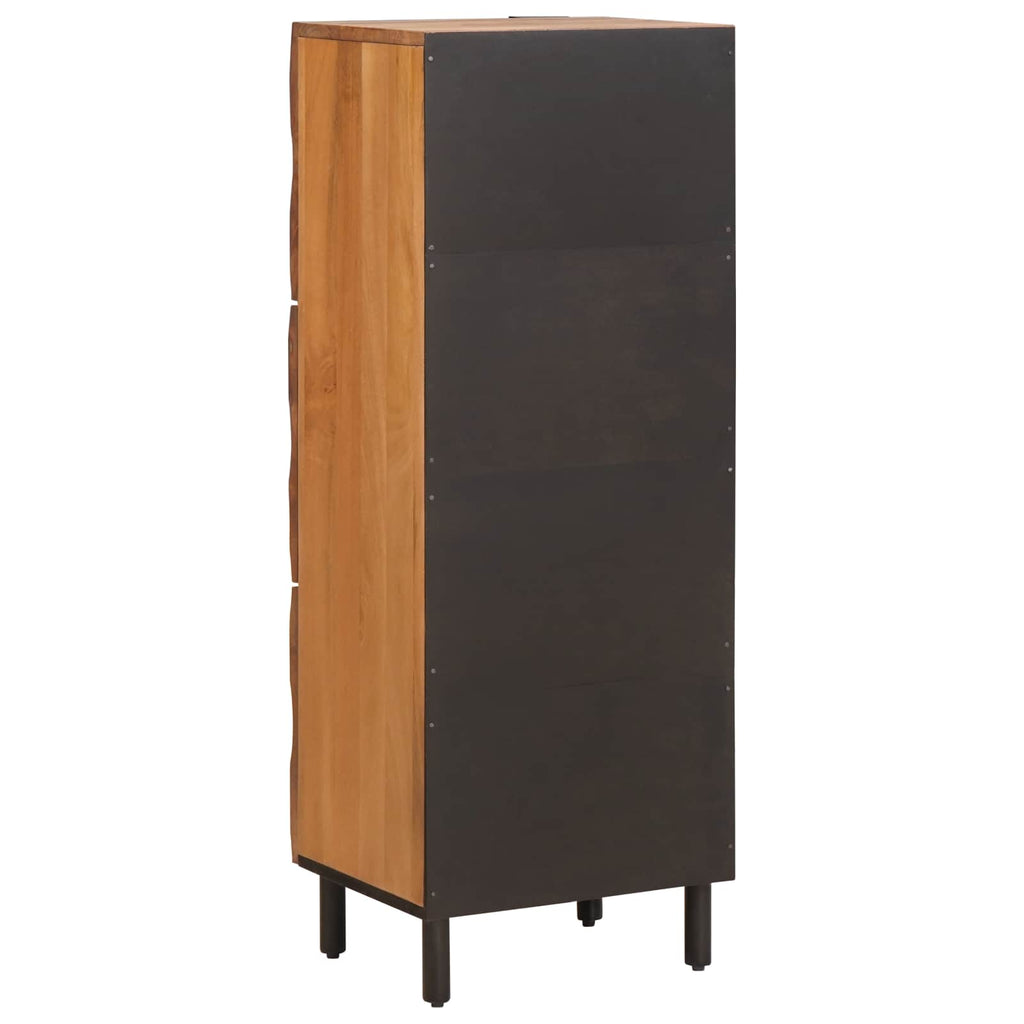 Highboard mit Tür Akazienbraune Oberfläche 40 x 33 x 110 cm