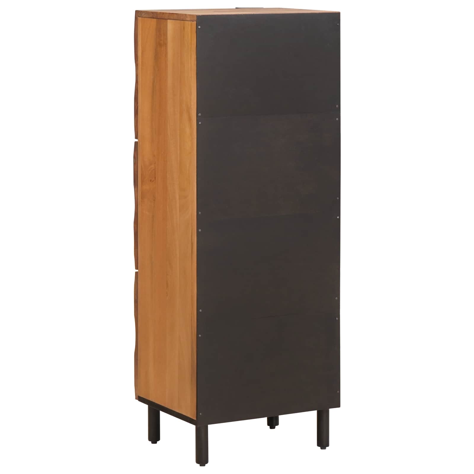 Highboard mit Tür Akazienbraune Oberfläche 40 x 33 x 110 cm