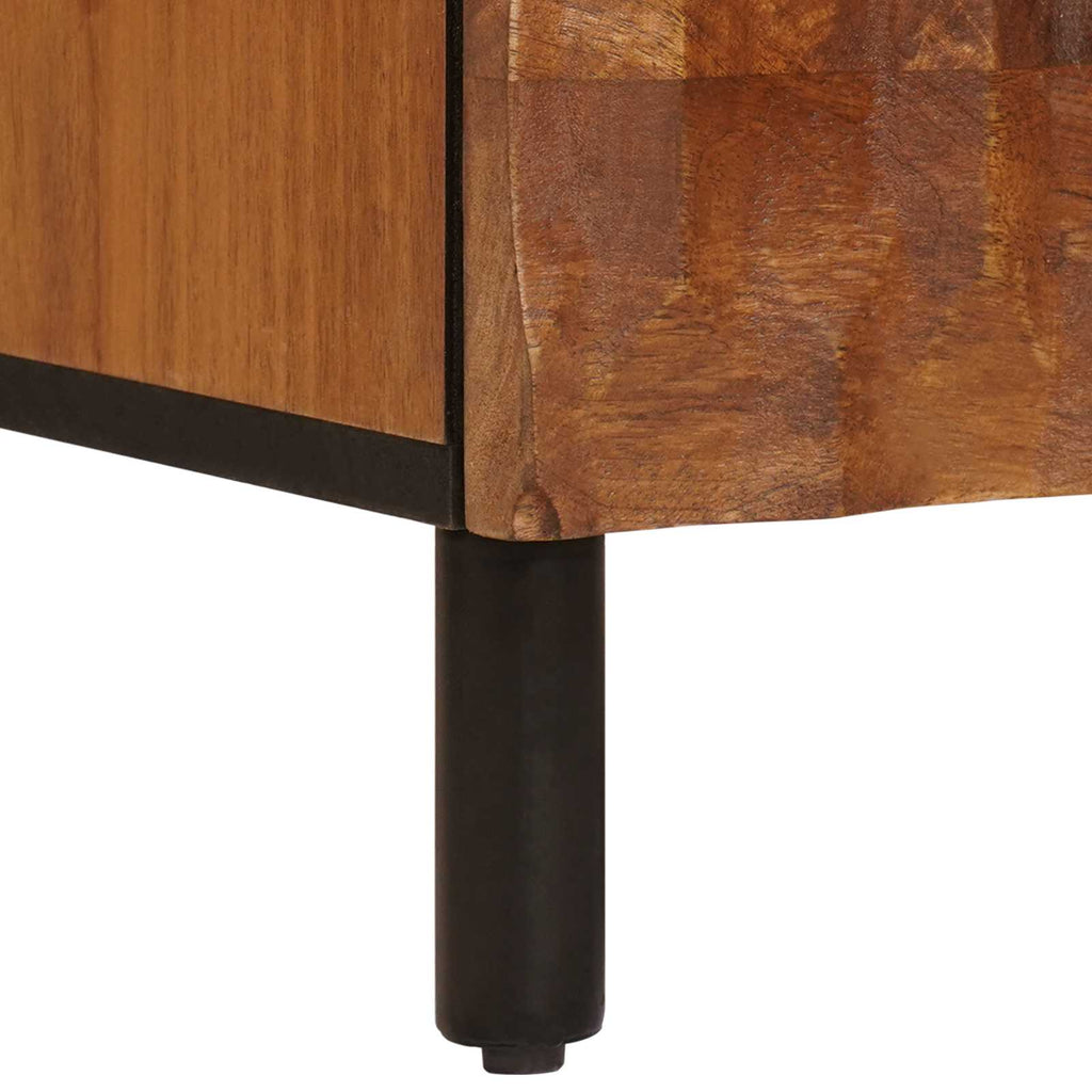 Highboard mit Tür Akazienbraune Oberfläche 60 x 33 x 100 cm