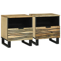 Nachttisch 2 pcs Natur 40 x 33 x 46 cm Holzwerkstoff