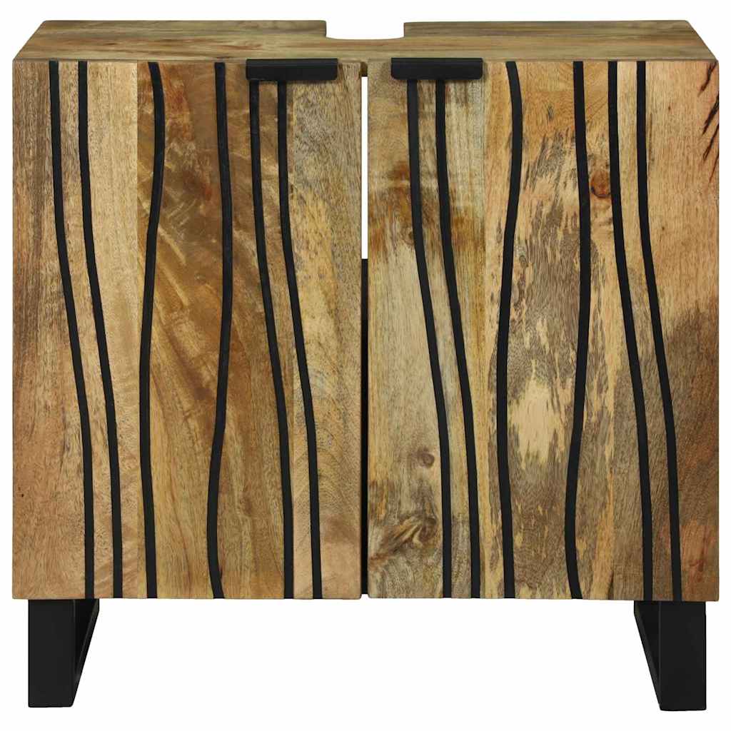 Waschbeckenschrank mit Tür Braun 62 x 33 x 58 cm Holzwerkstoff