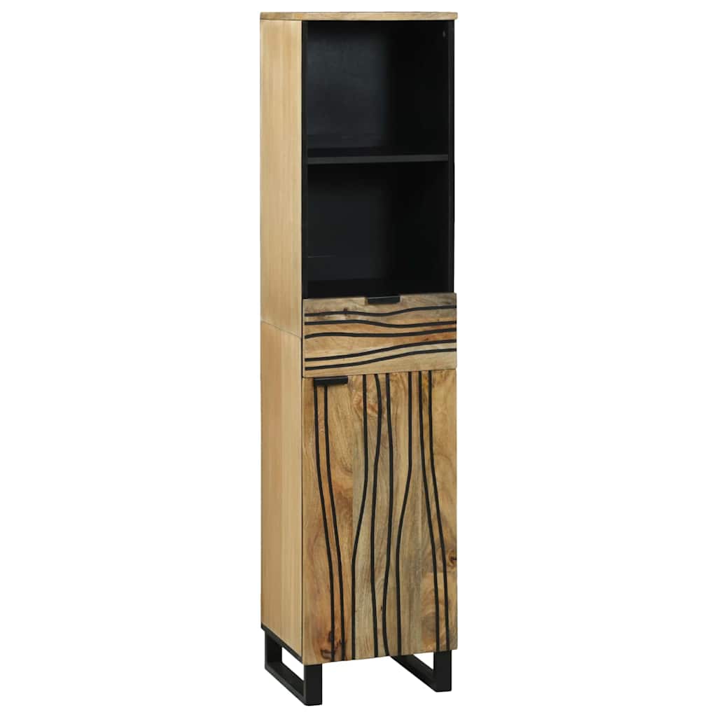 Badezimmerschrank Natur 38 x 33 x 160 cm Holzwerkstoff