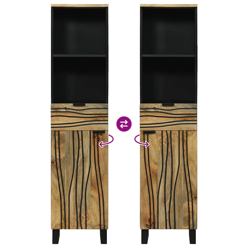 Badezimmerschrank Natur 38 x 33 x 160 cm Holzwerkstoff