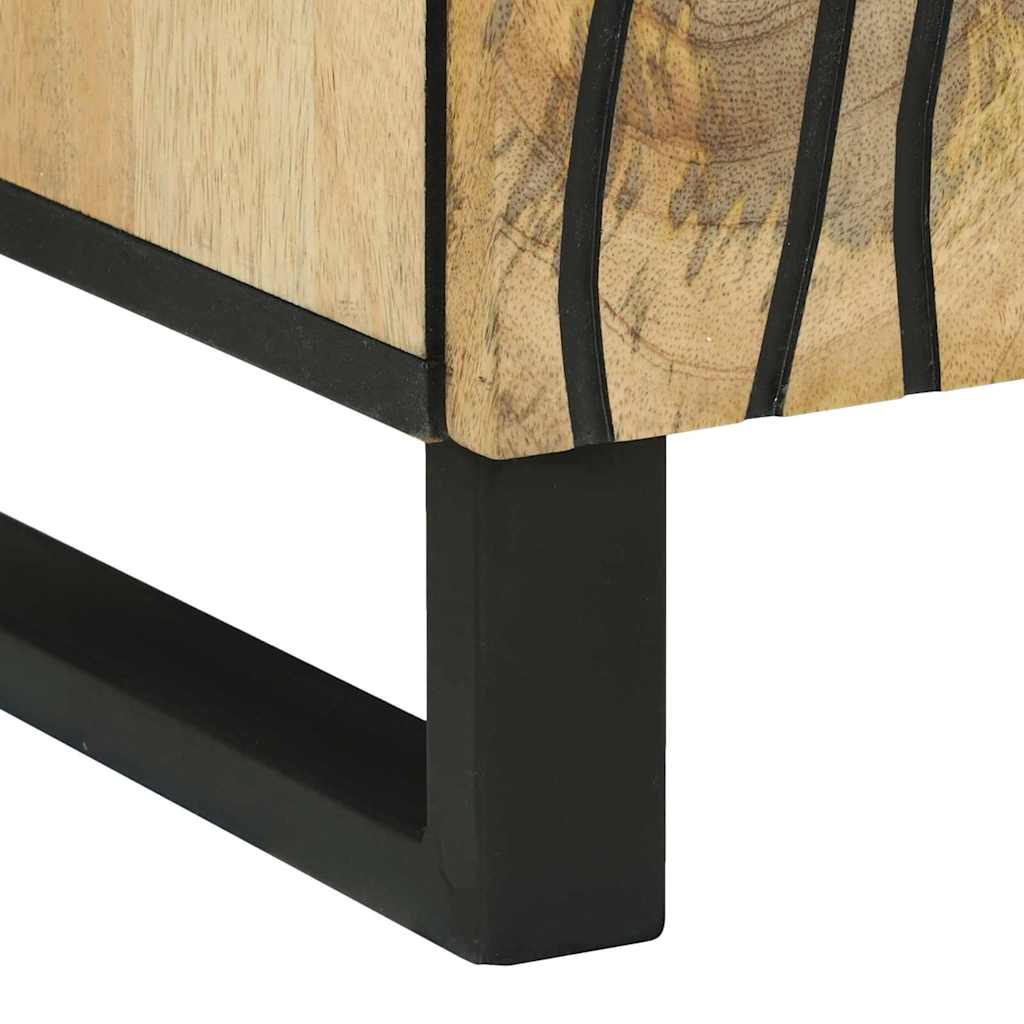 Sideboard Braun 60 x 33 x 75 cm massives Mangoholz