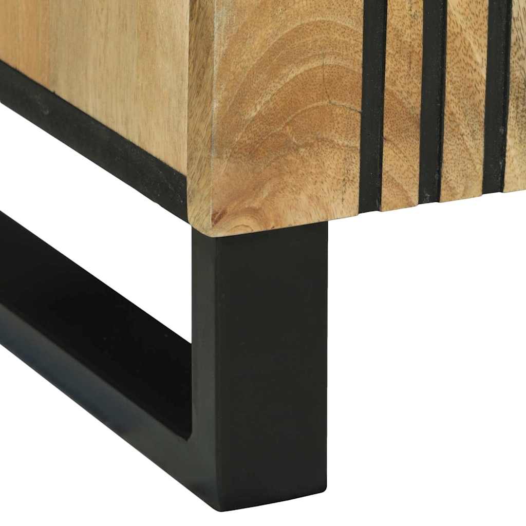 Sideboard Braun 90 x 33 x 75 cm massives Mangoholz