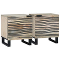 Nachttisch 2 pcs Weiß 40 x 33 x 46 cm Holzwerkstoff