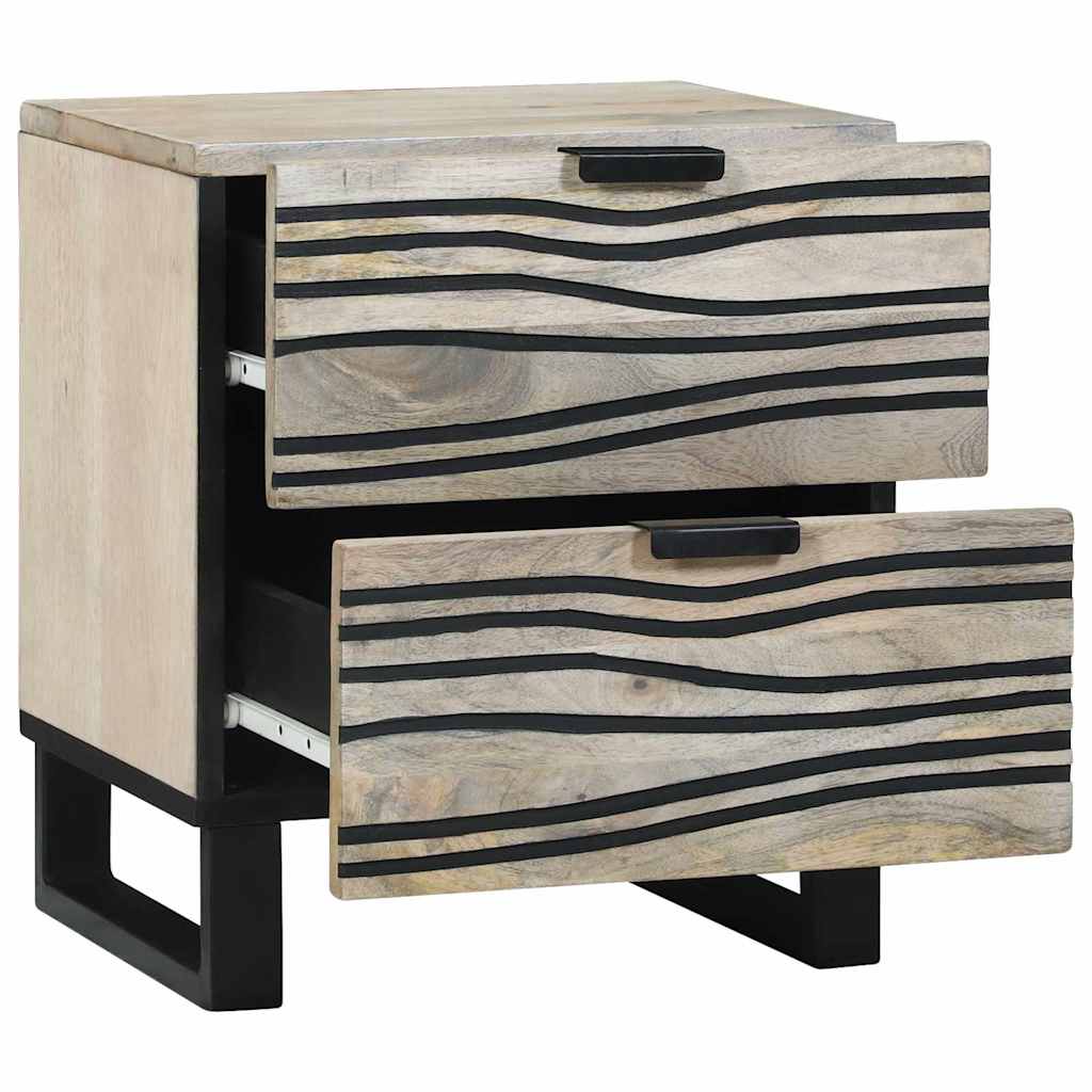 Nachttisch Weiß 40 x 33 x 46 cm Holzwerkstoff
