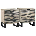 Nachttisch 2 pcs Weiß 40 x 33 x 46 cm Holzwerkstoff