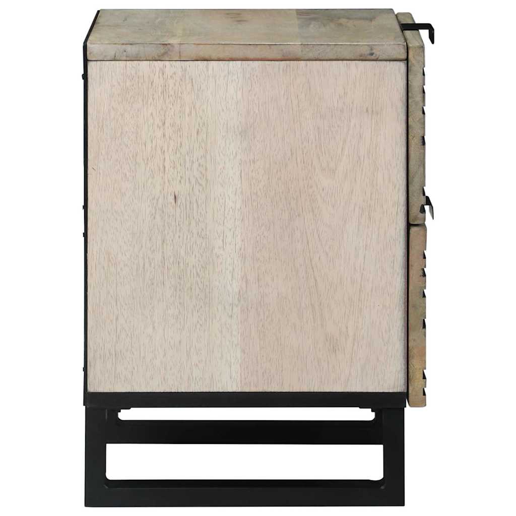 Nachttisch 2 pcs Weiß 40 x 33 x 46 cm Holzwerkstoff