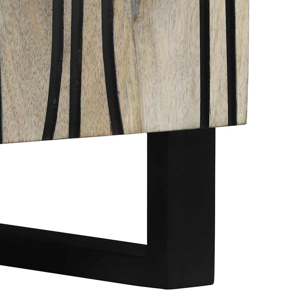 Sideboard Weiß 60 x 33,5 x 75 cm Massivholz Mango