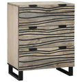 Sideboard Weiß 60 x 33.5 x 75 cm Massivholz Mango