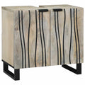 Waschbeckenschrank mit Regal Weiß 62 x 33 x 58 cm Holzwerkstoff