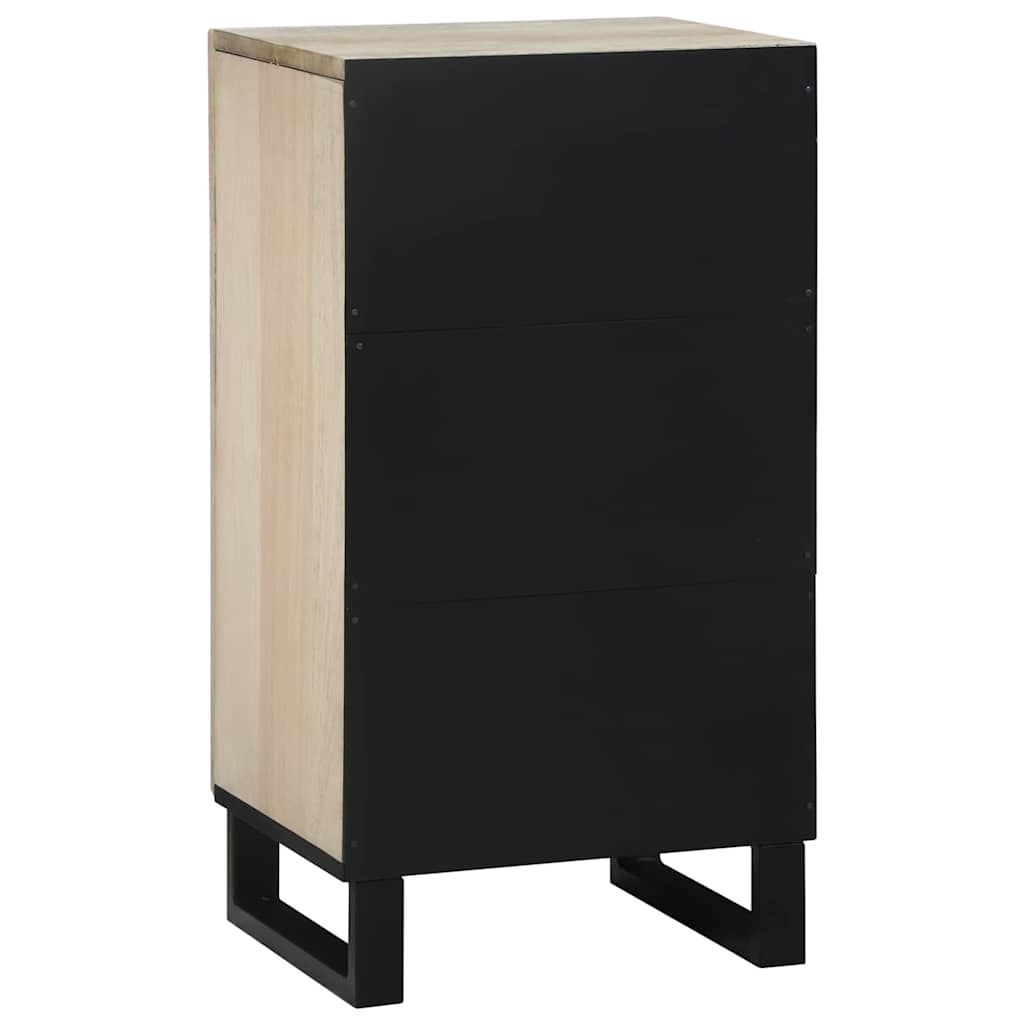 Sideboard Weiß 40 x 33 x 75 cm massives Mangoholz