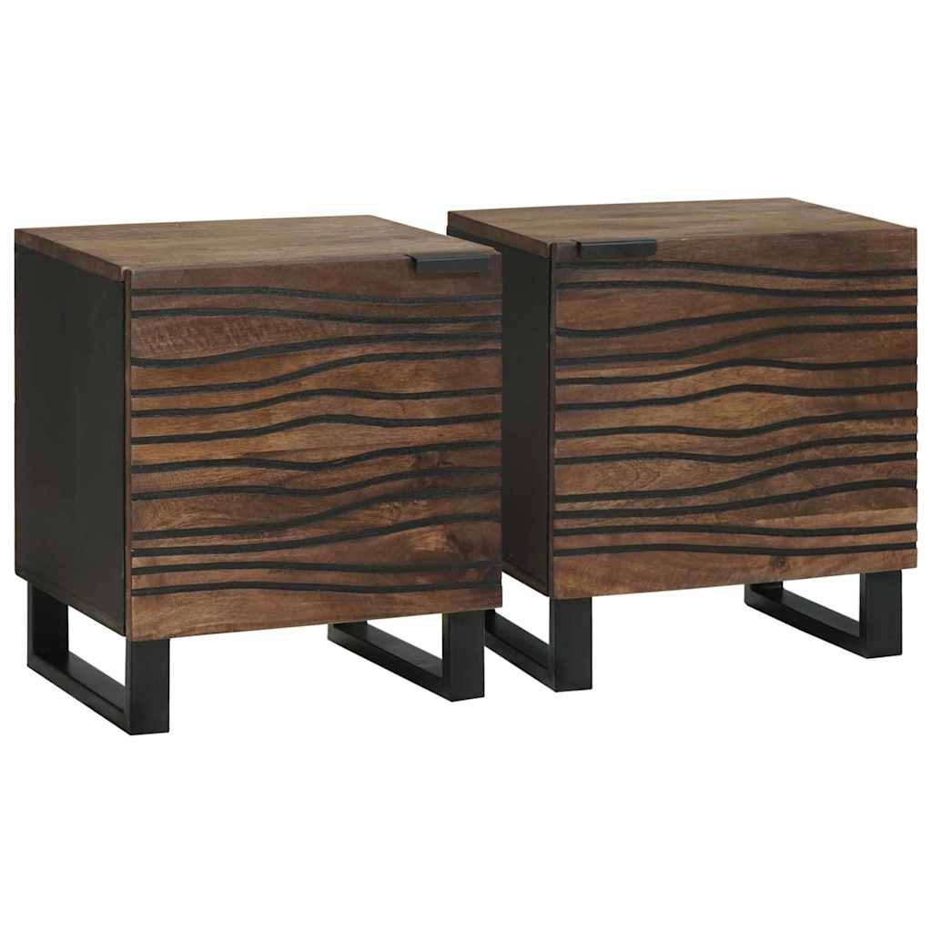 Nachttisch 2 pcs Walnuss 40 x 33 x 46 cm Holzwerkstoff