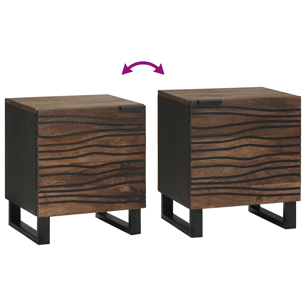 Nachttisch 2 pcs Walnuss 40 x 33 x 46 cm Holzwerkstoff