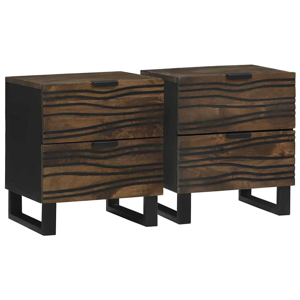 Nachttisch 2 pcs Walnuss 40 x 33 x 46 cm Holzwerkstoff