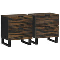 Nachttisch 2 pcs Walnuss 40 x 33 x 46 cm Holzwerkstoff