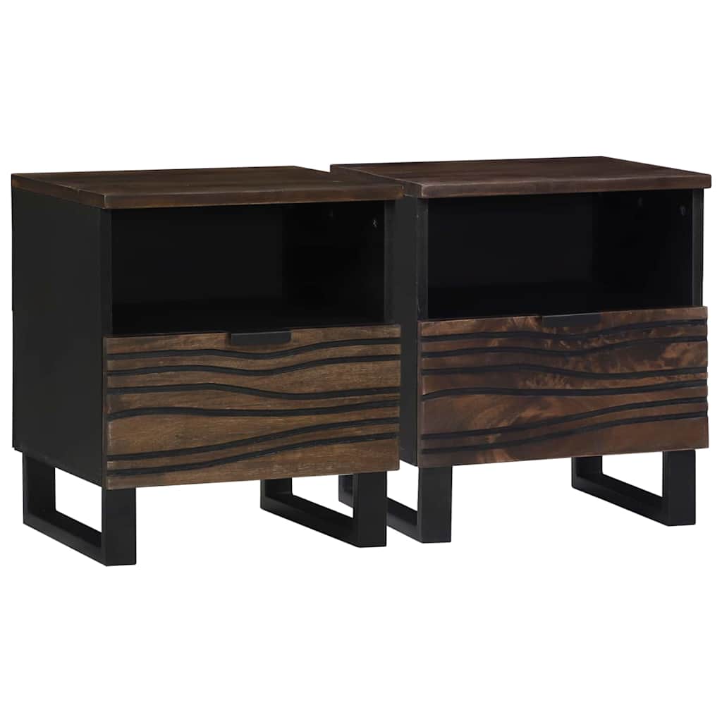 Nachttisch 2 pcs Walnuss 40 x 33 x 46 cm Holzwerkstoff