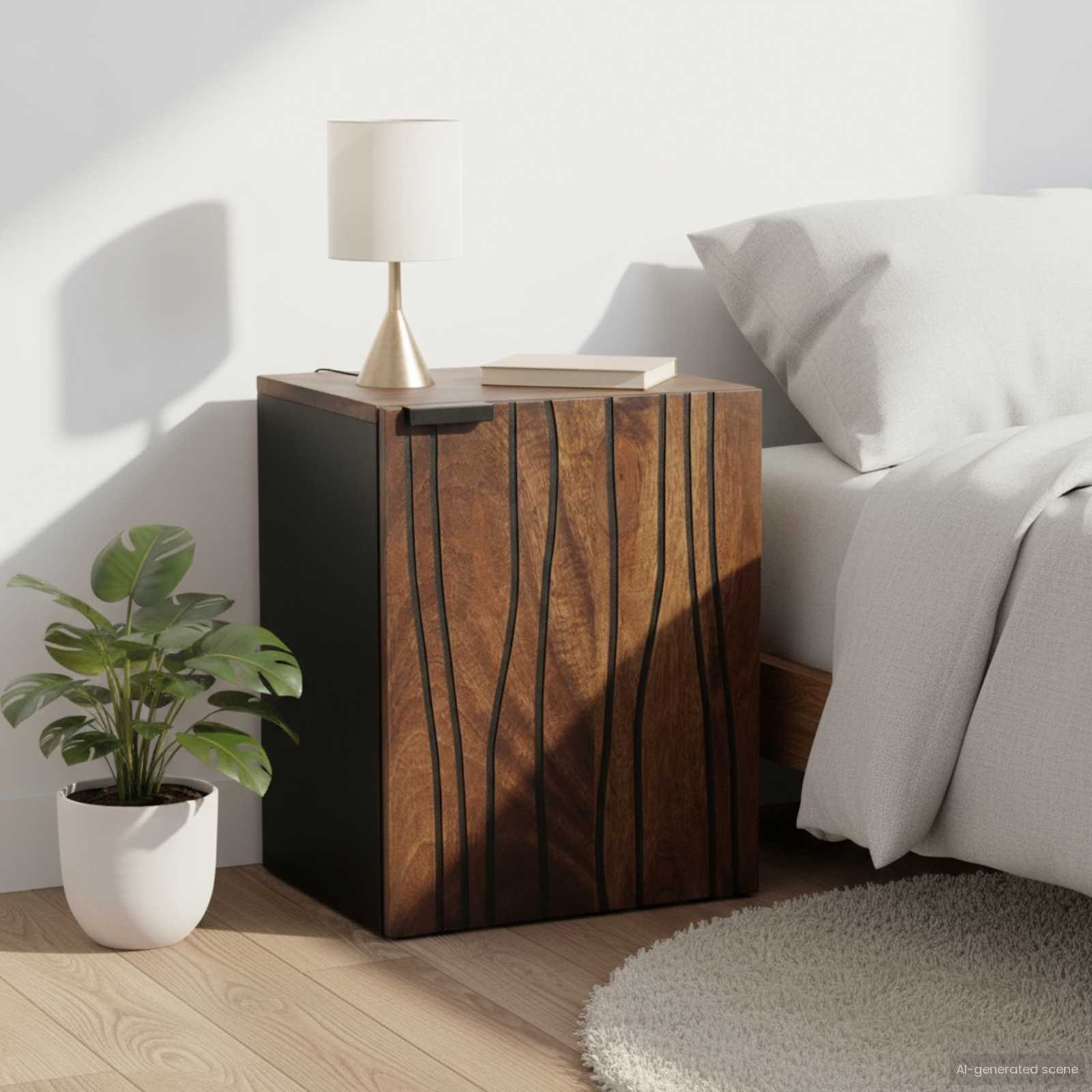 Waschbeckenschrank Walnuss 38 x 33,5 x 48 cm Holzwerkstoff