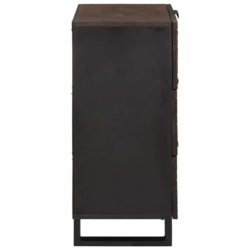 Sideboard Braun 40 x 33 x 75 cm massives Mangoholz