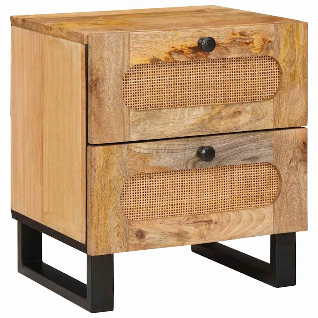 Nachttisch Natur 40 x 33 x 46 cm Massivholz Mango