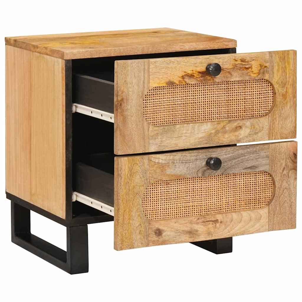 Nachttisch Natur 40 x 33 x 46 cm Massivholz Mango