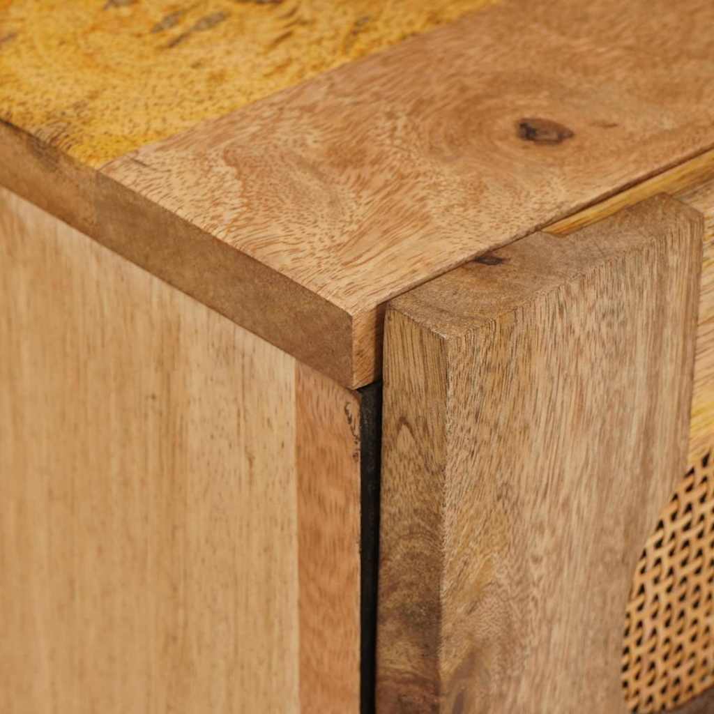 Nachttisch 2 pcs Natur 40 x 33 x 46 cm Massivholz Mango