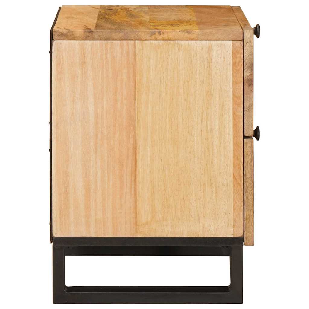 Nachttisch 2 pcs Natur 40 x 33 x 46 cm Massivholz Mango