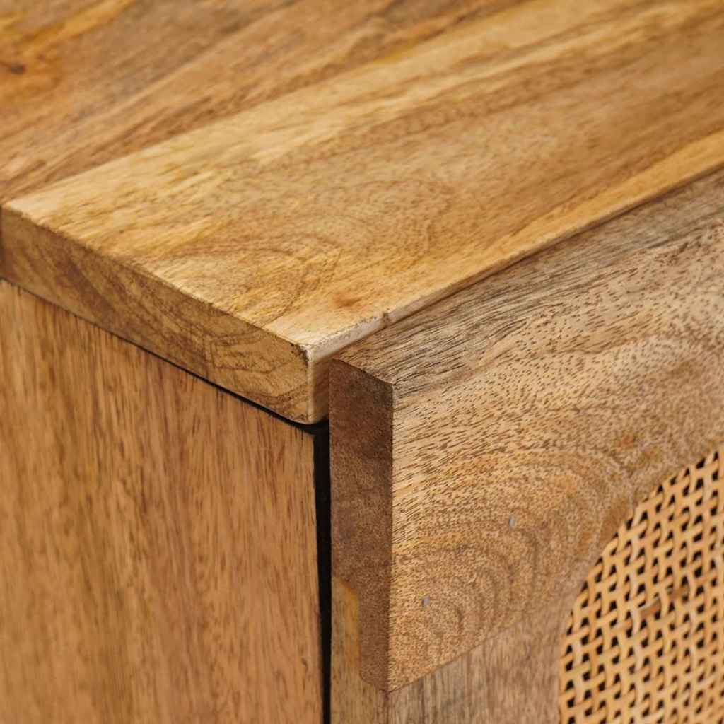 TV-Schränk mit Regal Braun 105 x 33 x 46 cm Massivholz Mango