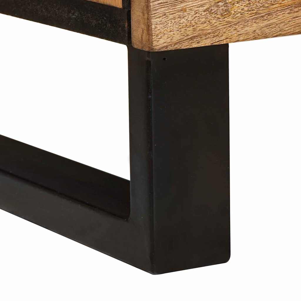 TV-Schränk mit Regal Braun 105 x 33 x 46 cm Massivholz Mango