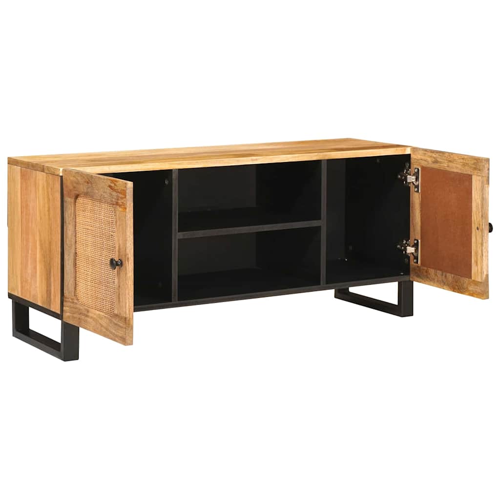 TV-Schränk mit Regal Braun 105 x 33 x 46 cm Massivholz Mango