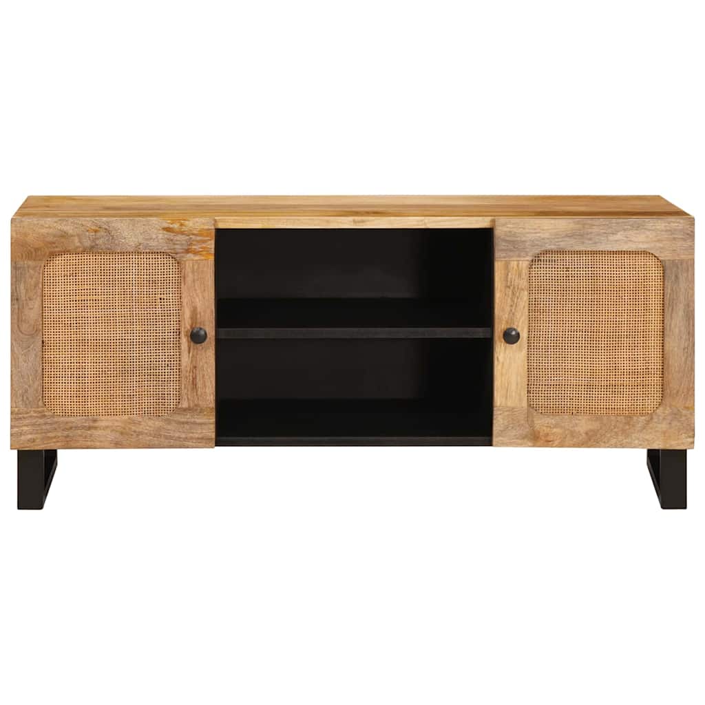 TV-Schränk mit Regal Braun 105 x 33 x 46 cm Massivholz Mango
