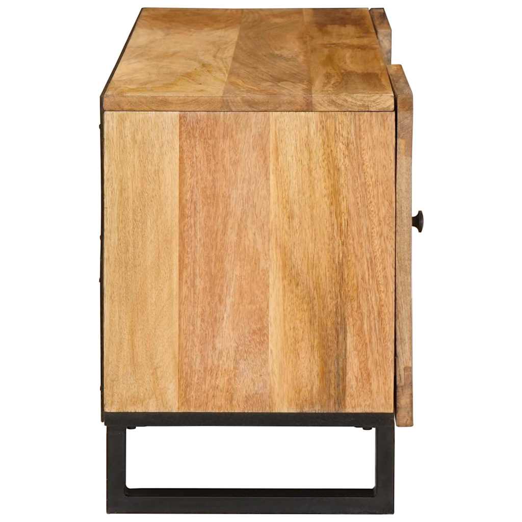TV-Schränk mit Regal Braun 105 x 33 x 46 cm Massivholz Mango