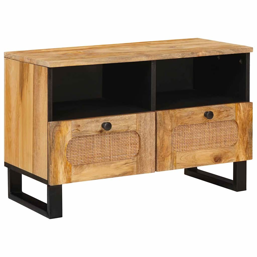 TV-Schränk mit Regal Braun 70 x 33 x 46 cm Massivholz Mango