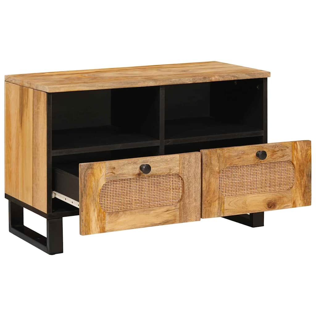 TV-Schränk mit Regal Braun 70 x 33 x 46 cm Massivholz Mango