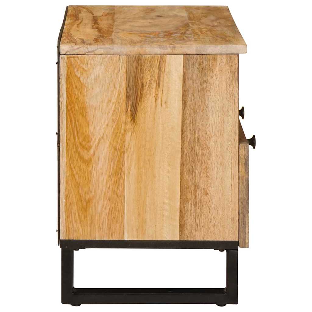 TV-Schränk mit Regal Braun 70 x 33 x 46 cm Massivholz Mango