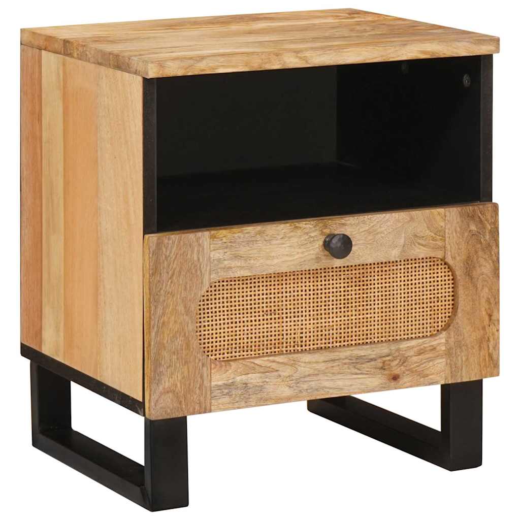 Nachttisch 2 pcs Natur 40 x 33 x 46 cm Massivholz Mango