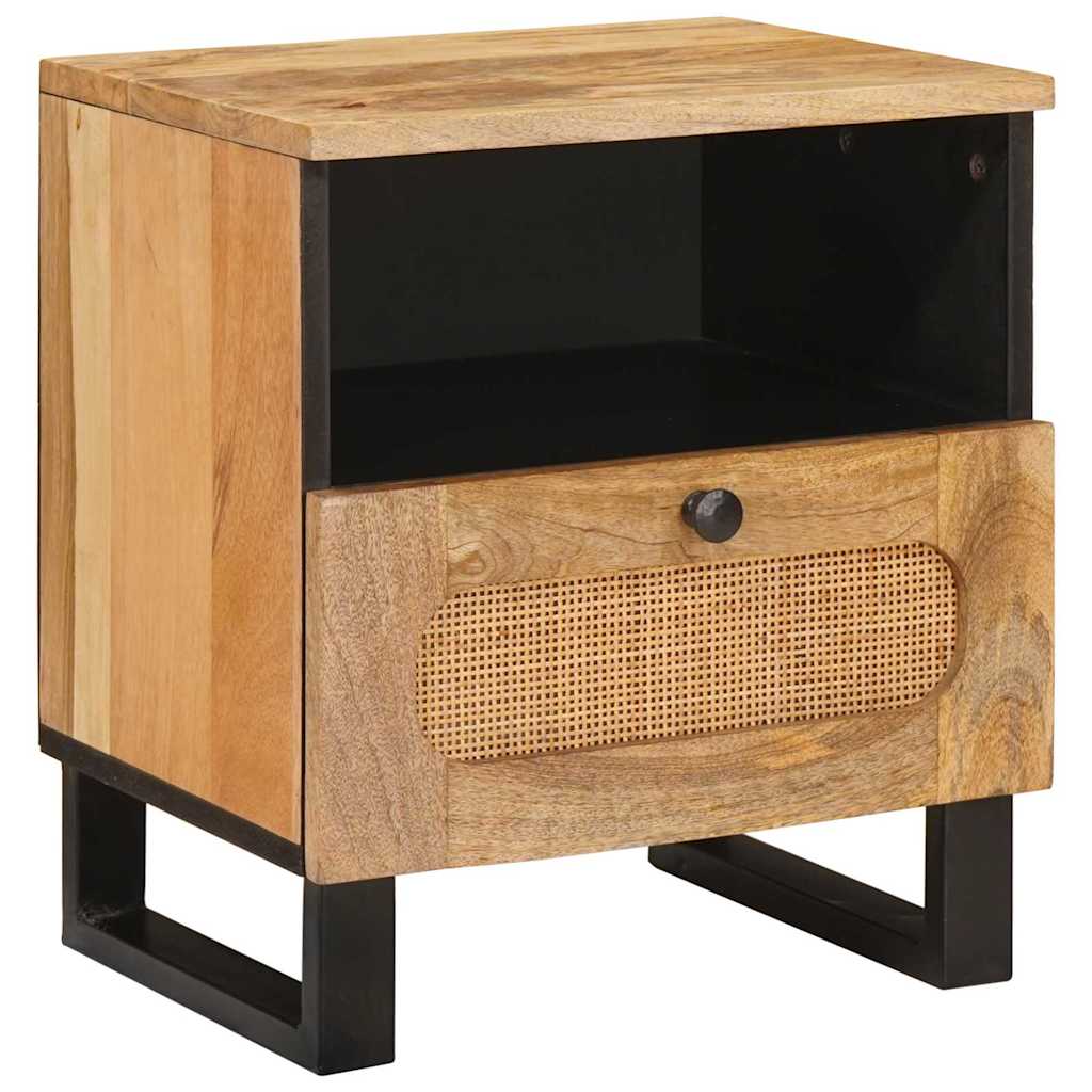 Nachttisch 2 pcs Natur 40 x 33 x 46 cm Massivholz Mango