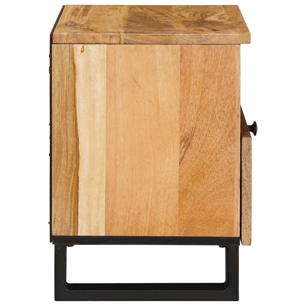 Nachttisch 2 pcs Natur 40 x 33 x 46 cm Massivholz Mango