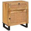 Nachttisch Natur 50 x 33 x 60 cm Massivholz Mango