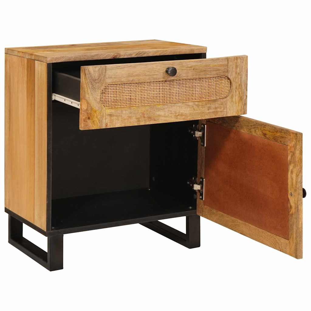 Nachttisch Natur 50 x 33 x 60 cm Massivholz Mango
