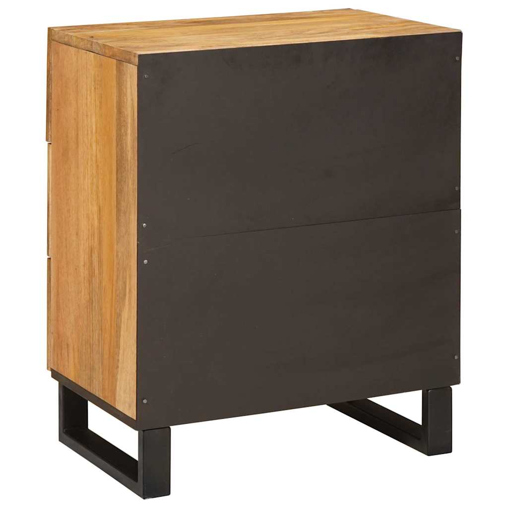 Nachttisch Natur 50 x 33 x 62 cm Massivholz Mango